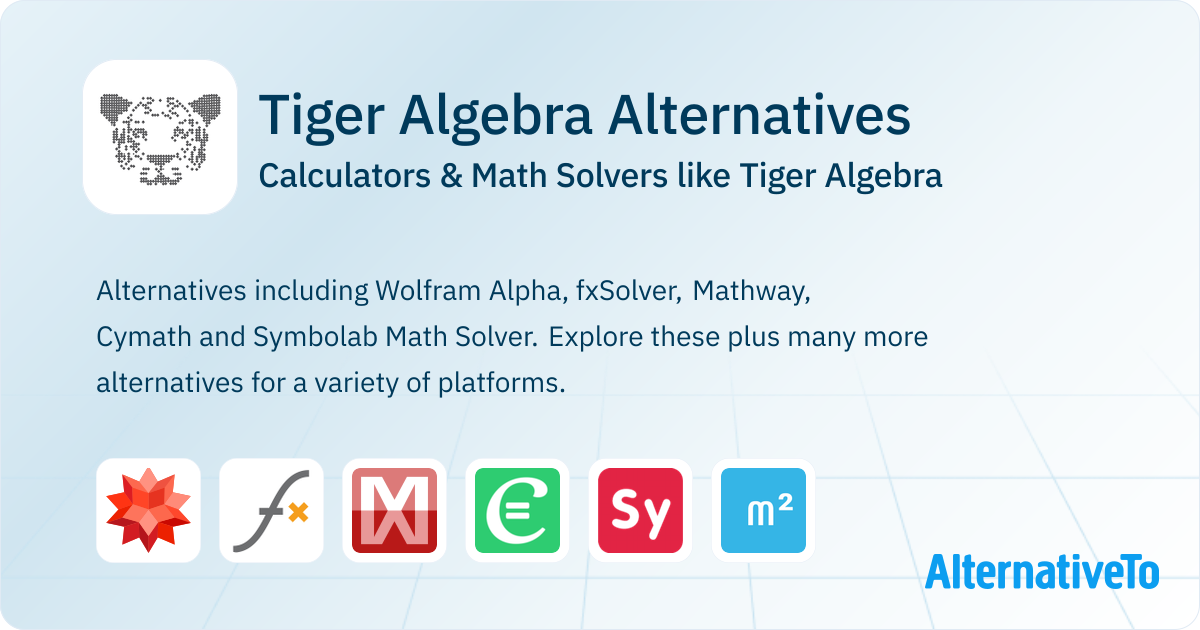 Tigger Math Homework Image Tiger Algebra Alternatives: Top 11 Calculators & Math Solvers ...