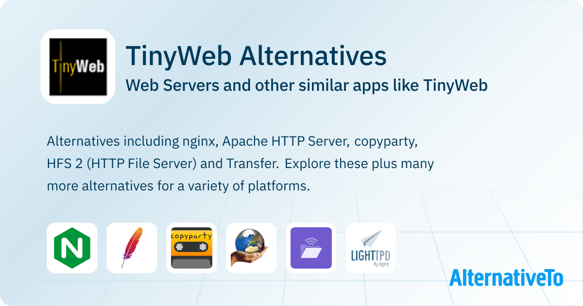 TinyWeb Alternatives: Top 12 Web Servers & Similar Apps | AlternativeTo
