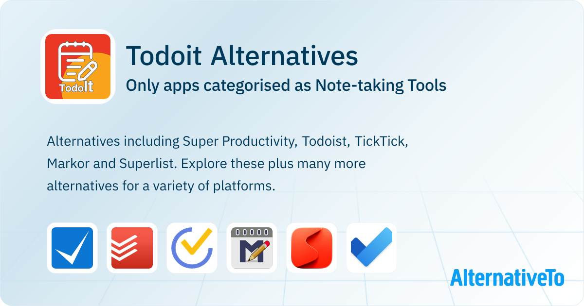 Todoit Alternatives: Top 9 Note-taking Tools | AlternativeTo