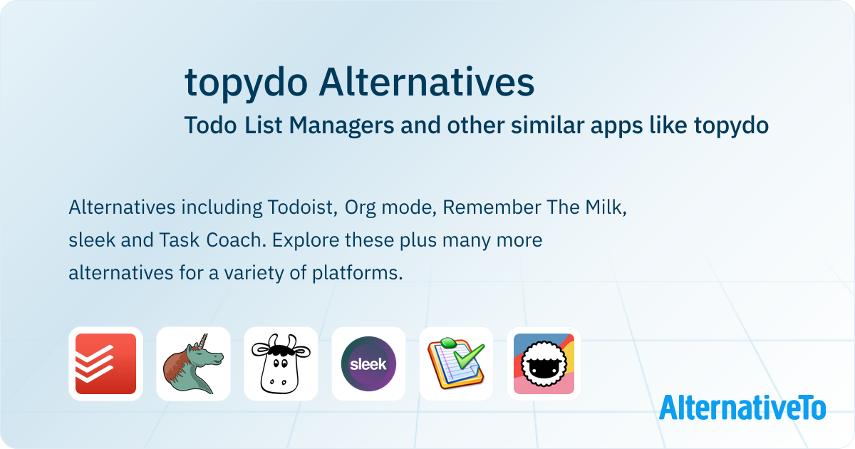 topydo Alternatives: Top 12 Todo List Managers & Similar Apps ...