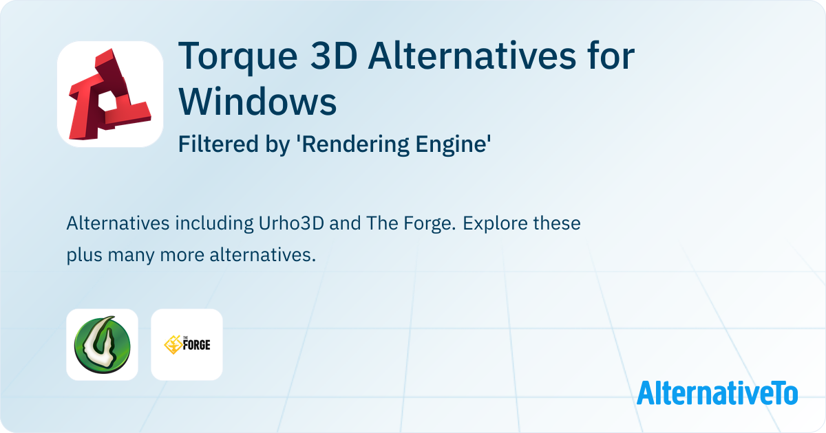 Torque 3D Alternatives for Windows filtered by 'rendering-engine ...