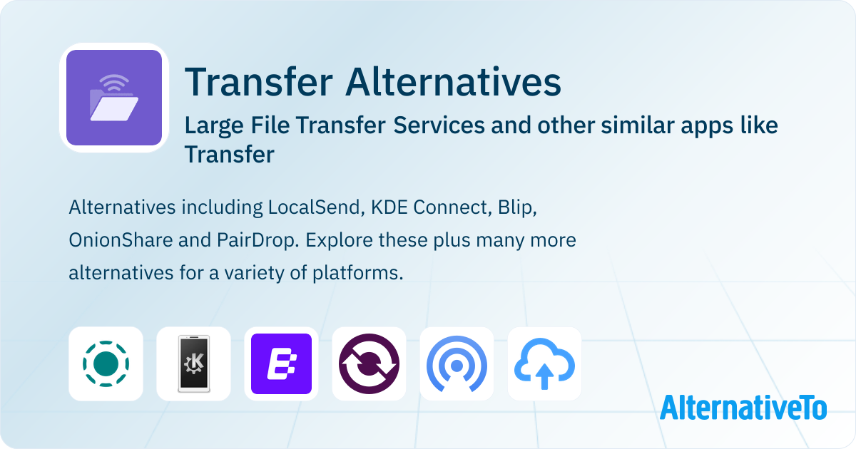 Alternative Transfer Methods Transfer Alternatives: Top 12 Large File Transfer Services & Similar ...
