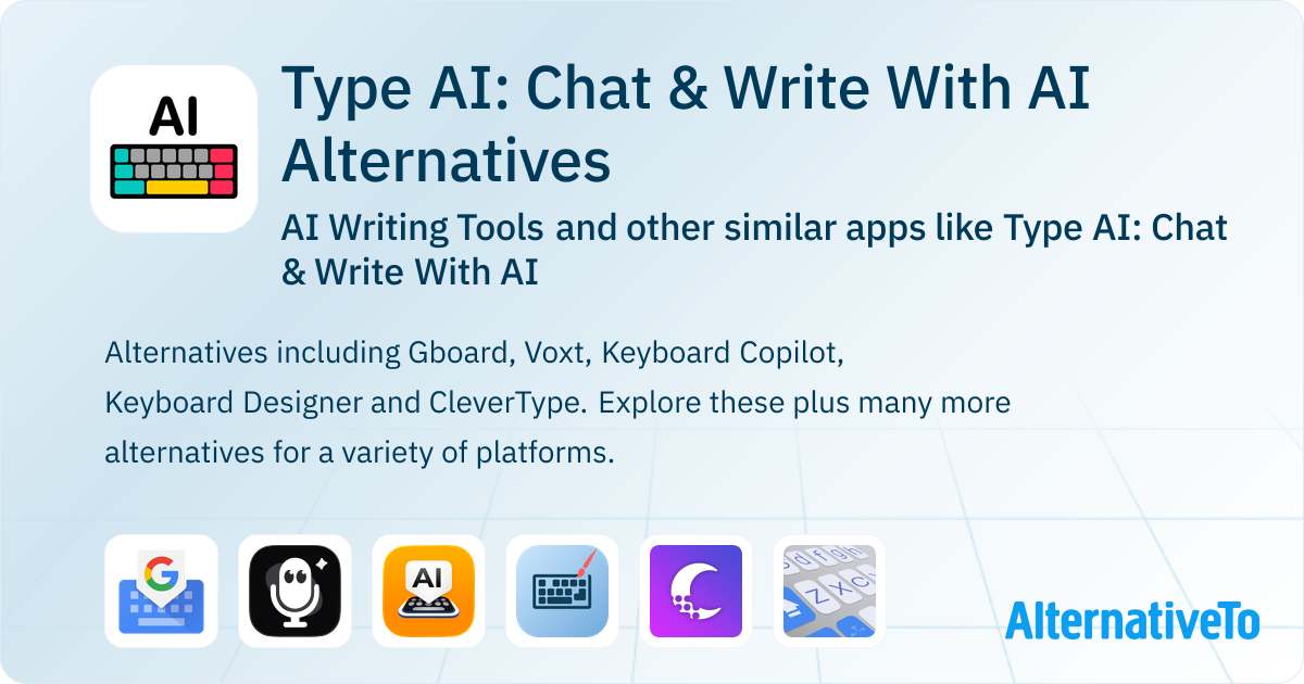 Type AI: Chat & Write With AI Alternatives: Top 11 AI Writing Tools ...
