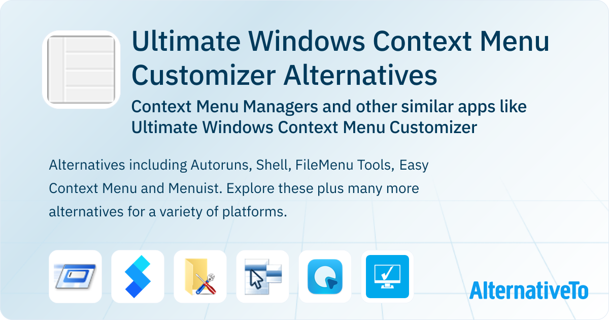 Ultimate Windows Context Menu Customizer Alternatives: Top 12 Context ...
