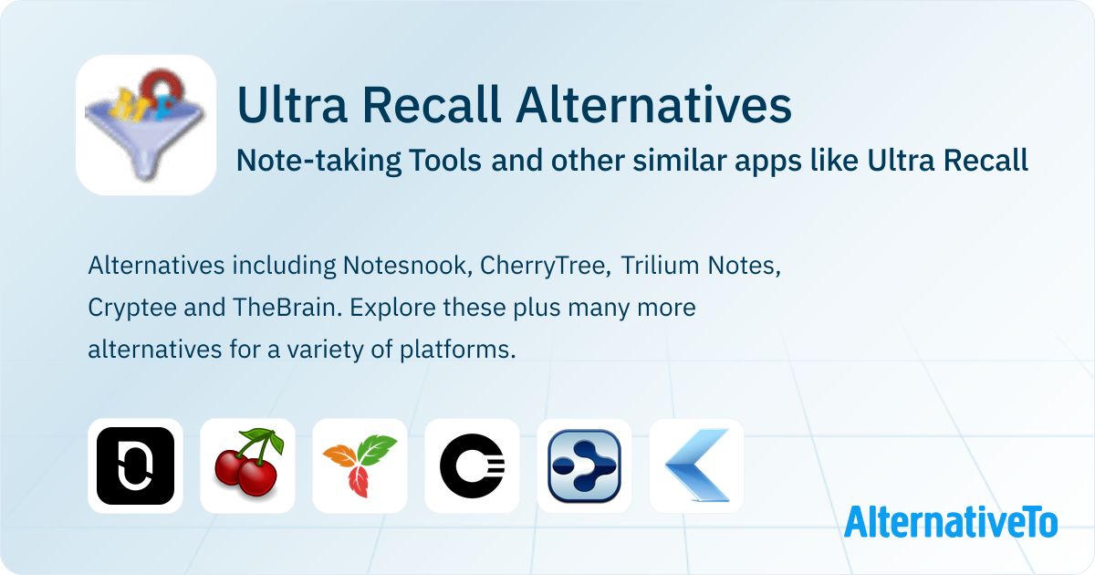 Ultra Recall Software Ultra Recall Alternatives: Top 12 Note-taking Tools & Similar Apps ...