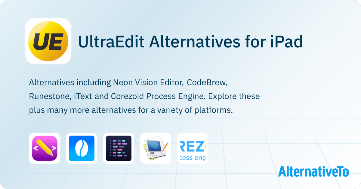 UltraEdit Alternatives for iPad: Top 5 Code & Text Editors | AlternativeTo