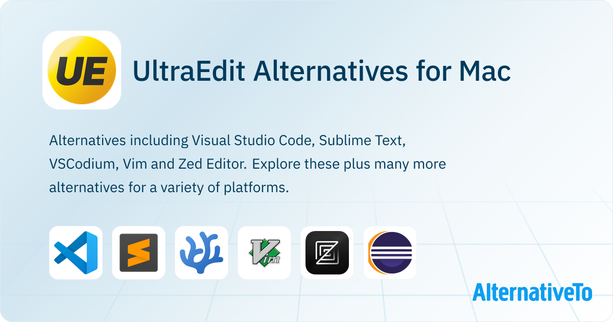 UltraEdit Alternatives for Mac: Top 12 Code & Text Editors | AlternativeTo