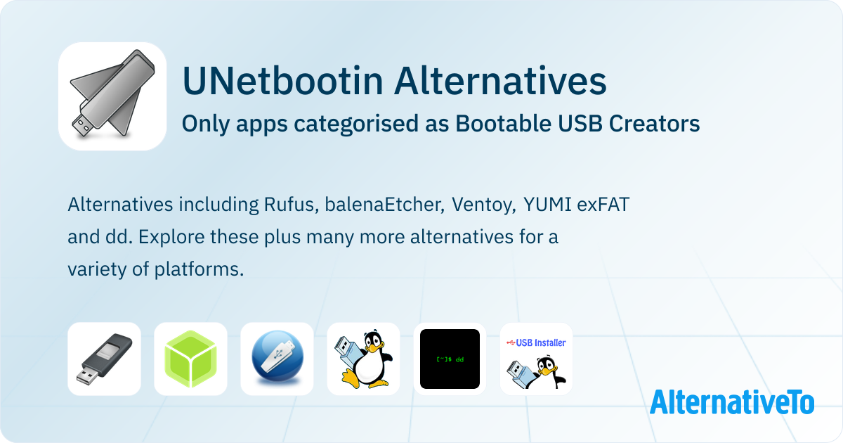 UNetbootin Alternatives: Bootable USB Creators - Page 5 | AlternativeTo
