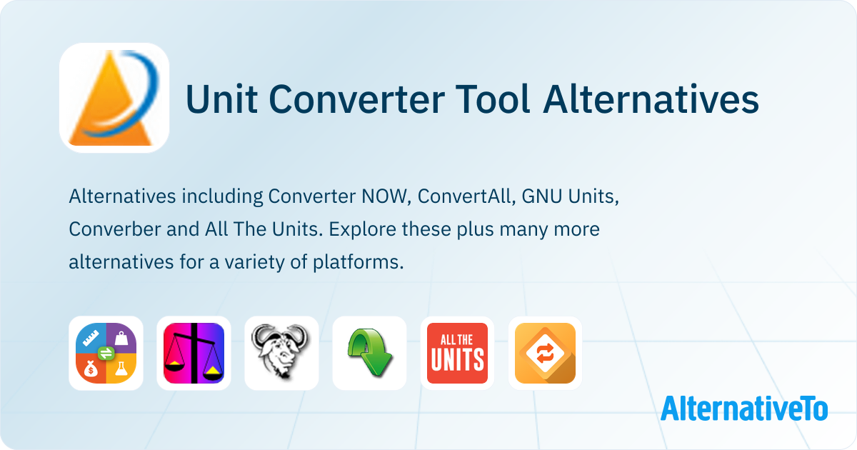 Unit Converter Tool Alternatives - Explore Similar Software | AlternativeTo