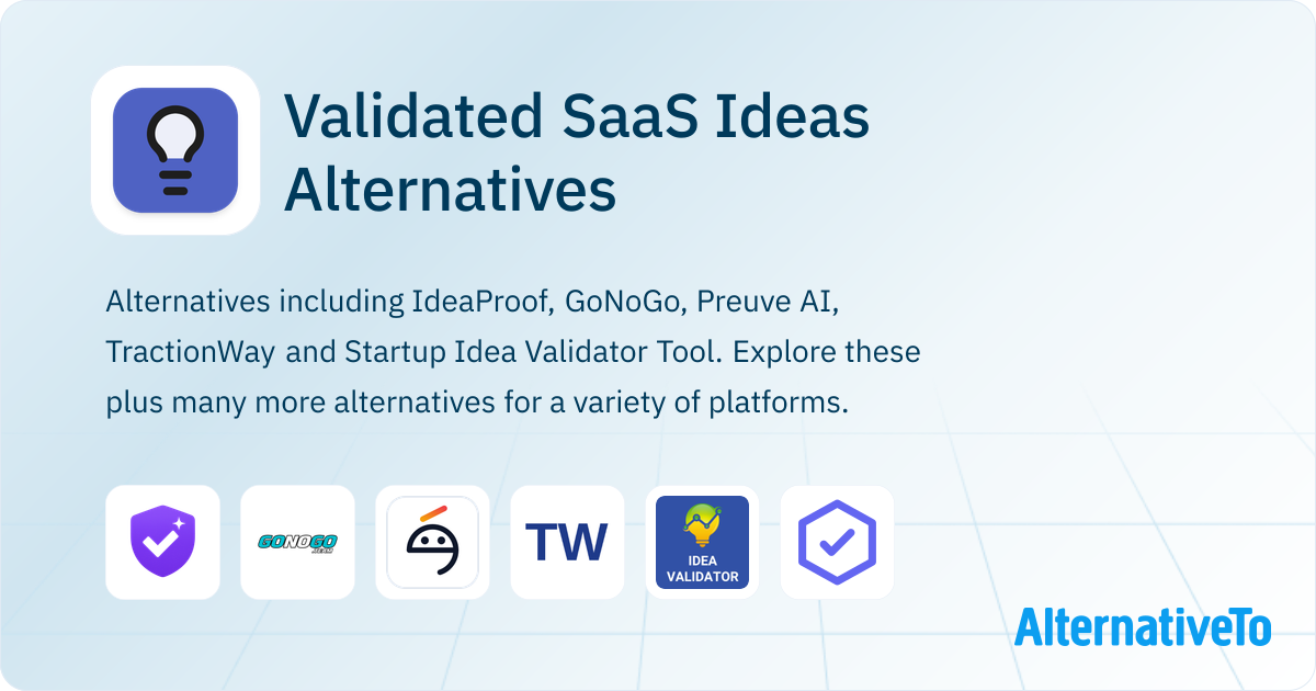 Valitaded Validated SaaS Ideas Alternatives: Top 11 Startup Manager Tools ...