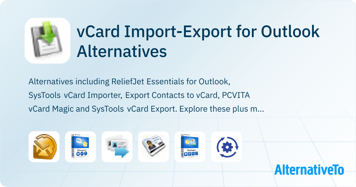 vCard Import-Export for Outlook Alternatives - Explore Similar Software ...