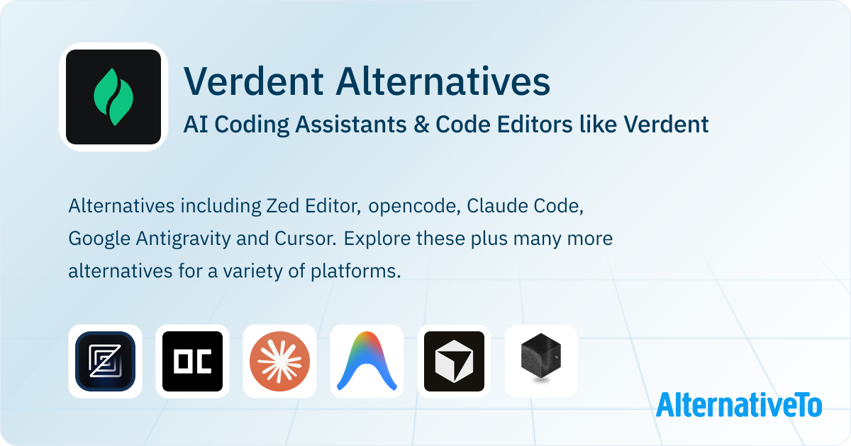 Verdent Alternatives: Top 12 AI Coding Assistants | AlternativeTo