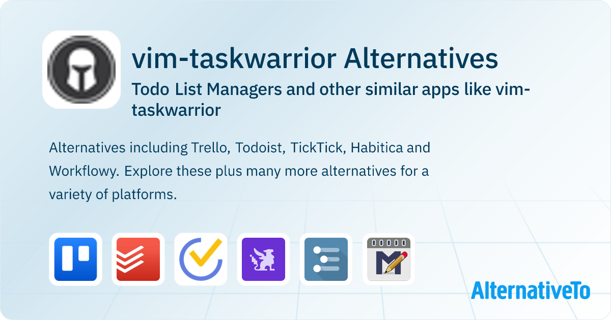 vim-taskwarrior Alternatives: Top 12 Todo List Managers & Similar Apps ...