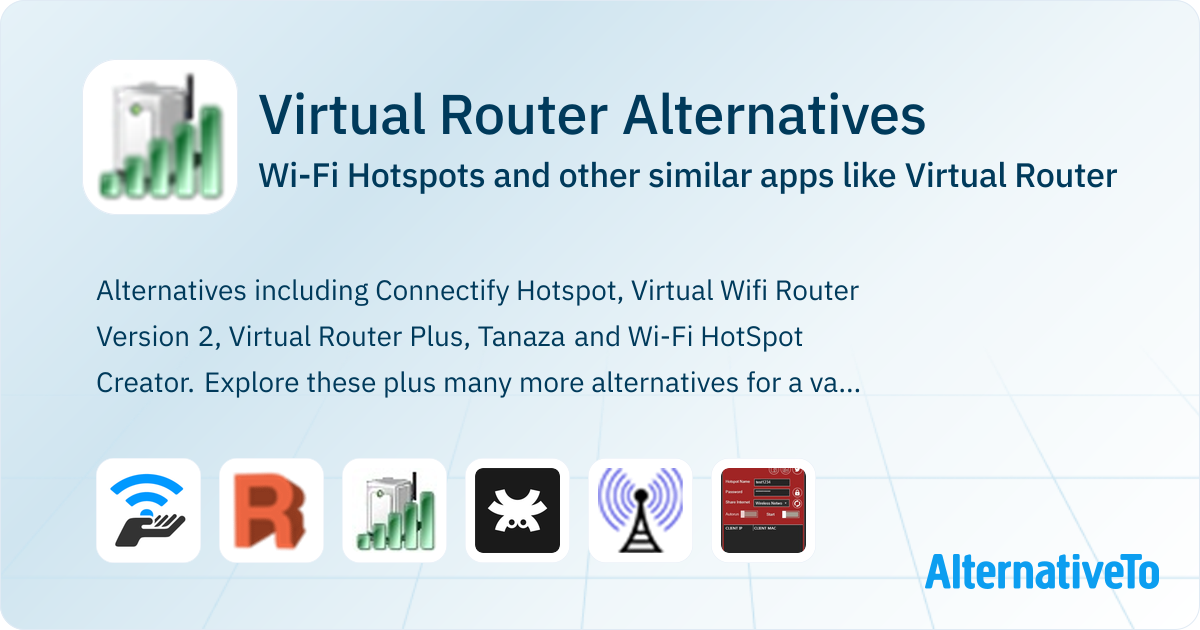 Wi Fi Router Virtual Virtual Router Alternatives: Top 21 Wi-Fi Hotspots & Similar Apps ...