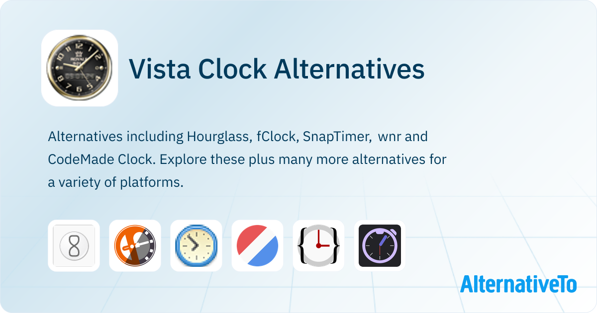 Vista Clock Alternatives - Explore Similar Software | AlternativeTo