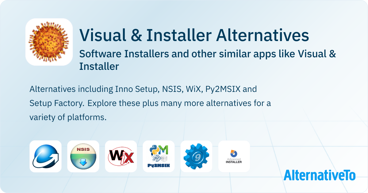Visual & Installer Alternatives: Top 16 Software Installers & Similar ...