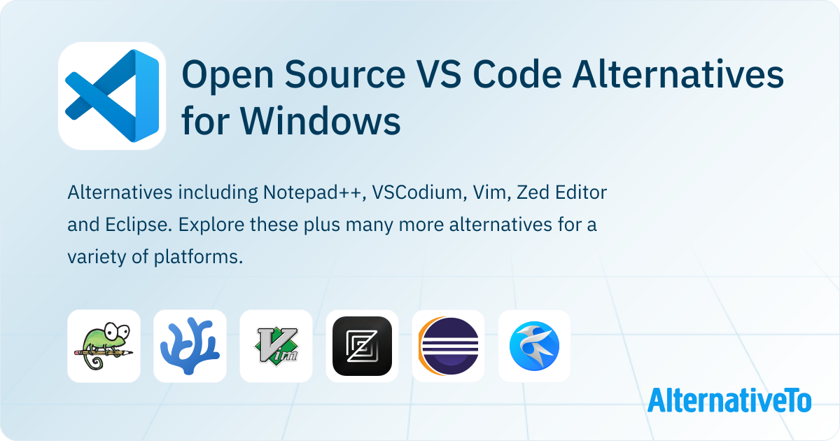 Open Source VS Code Alternatives for Windows: Top 12 Code Editors ...