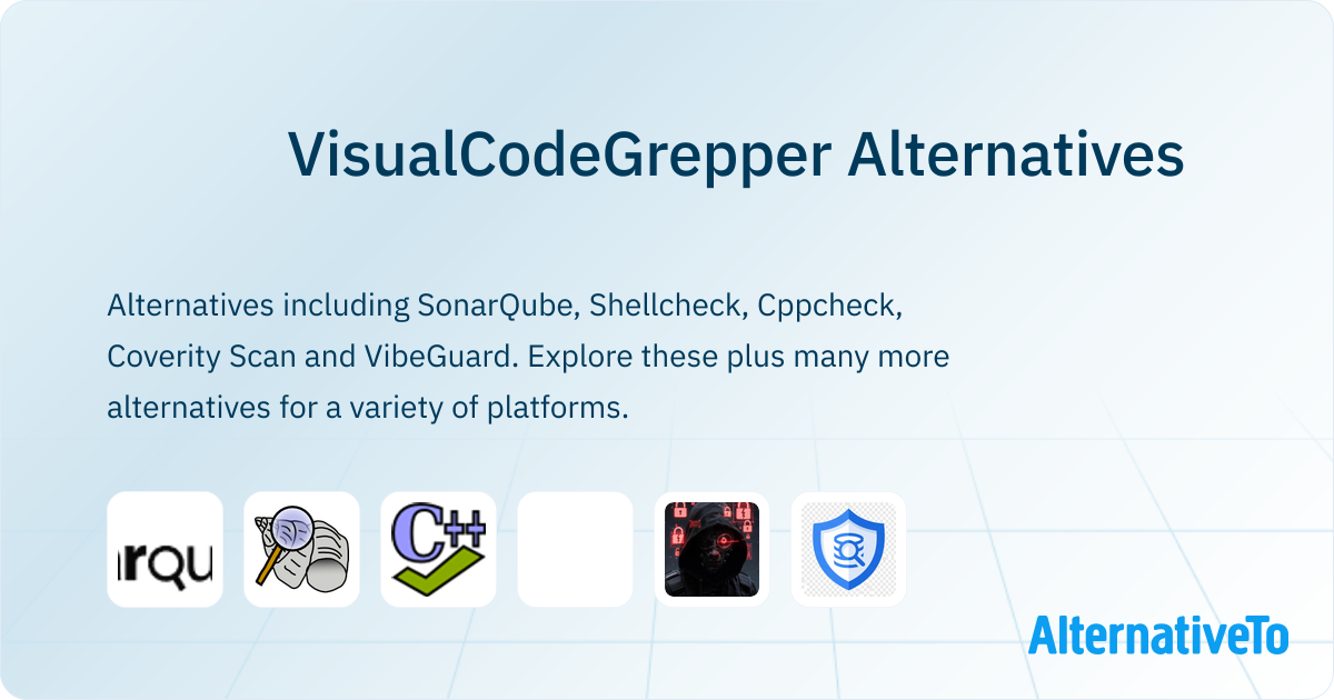VisualCodeGrepper Alternatives - Explore Similar Software | AlternativeTo