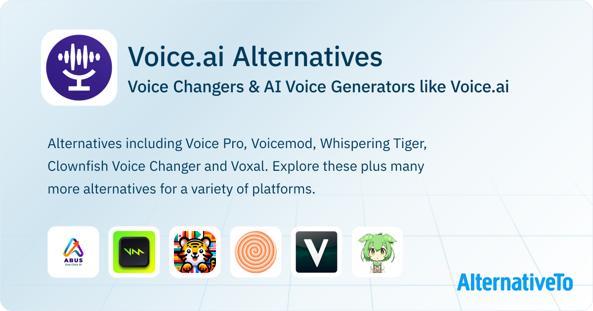 Voice.ai Alternatives: Top 20 Voice Changers | AlternativeTo
