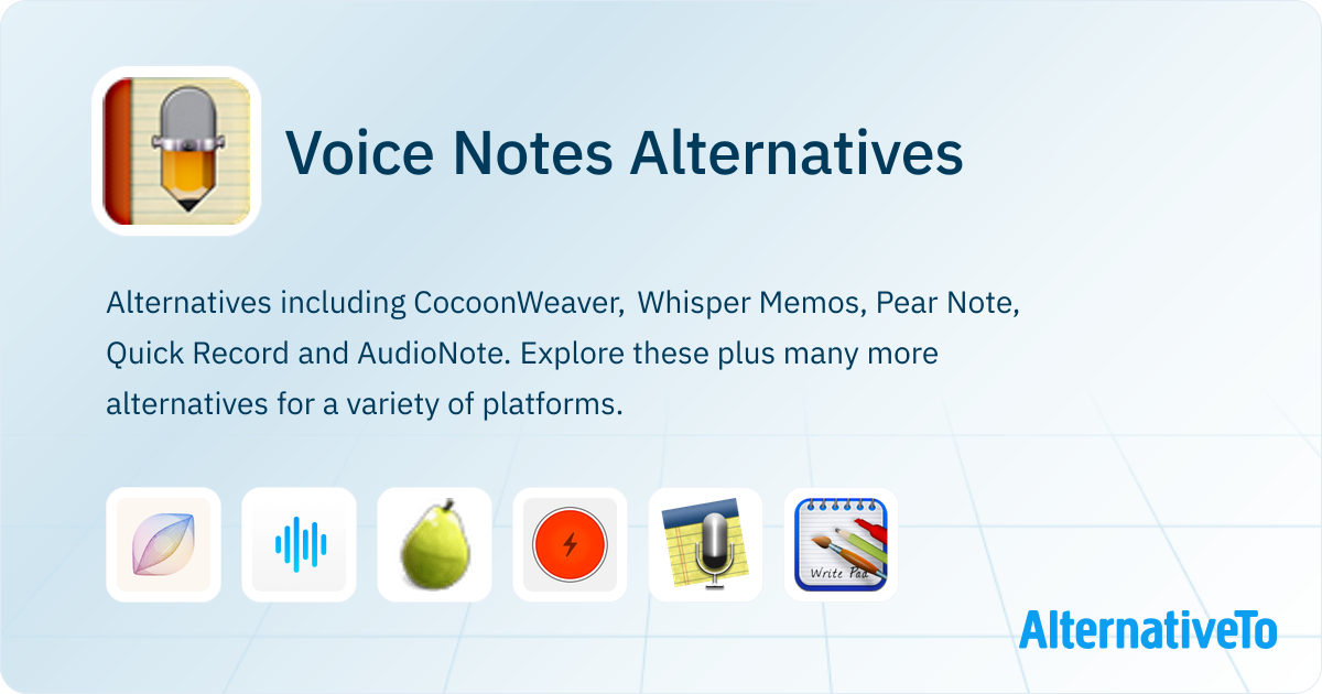 Voice Notes Alternatives - Explore Similar Apps | AlternativeTo