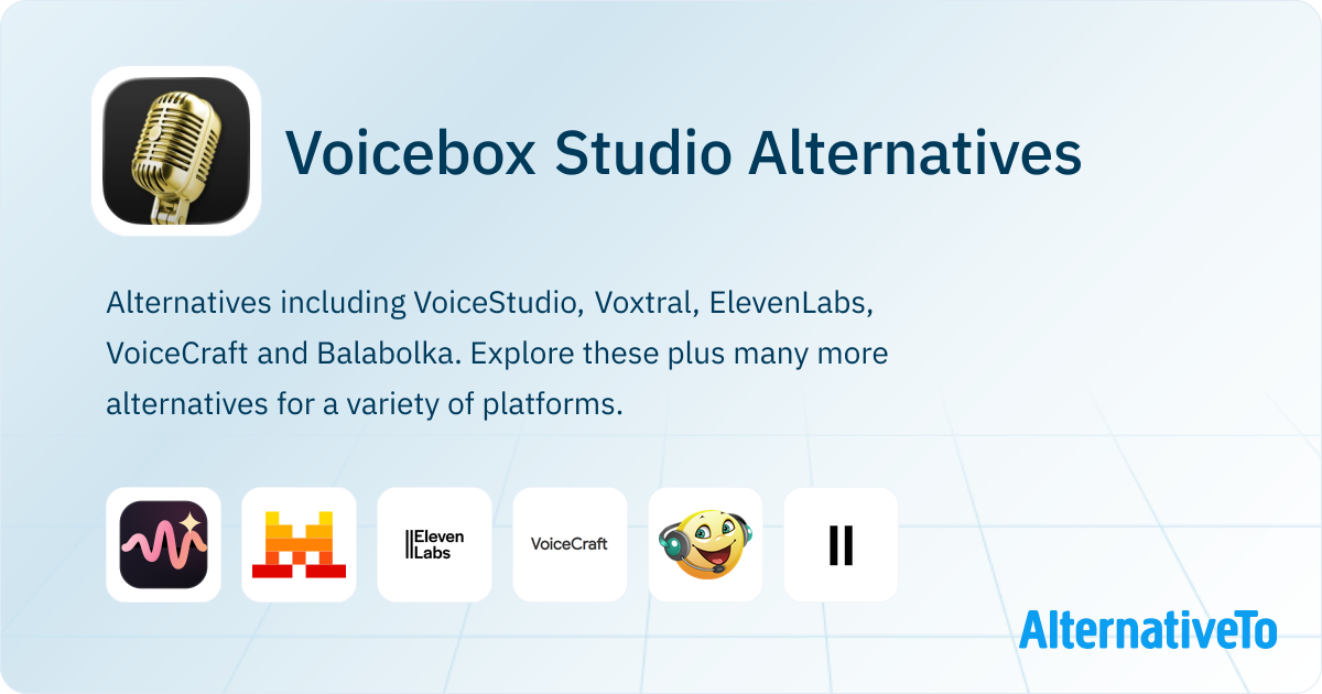 Voicebox Voicebox Studio Alternatives - Explore Similar Software | AlternativeTo
