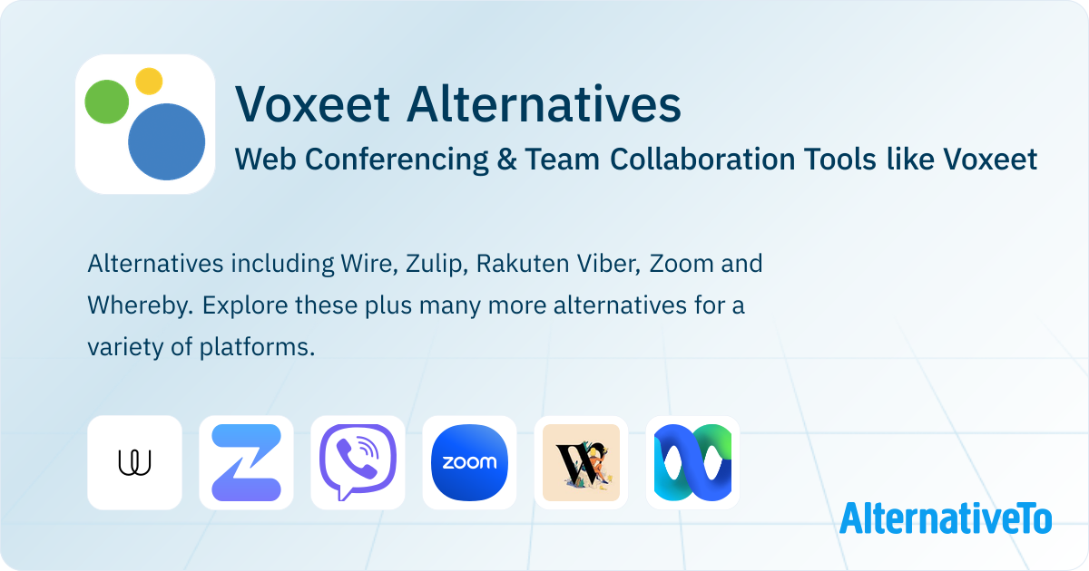 Voxeet Alternatives: Top 12 Web Conferencing Tools | AlternativeTo