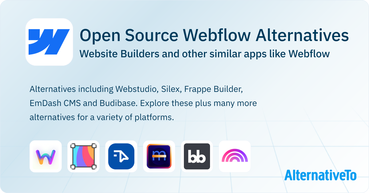 Open Source Webflow Alternatives: Top 12 Website Builders | AlternativeTo
