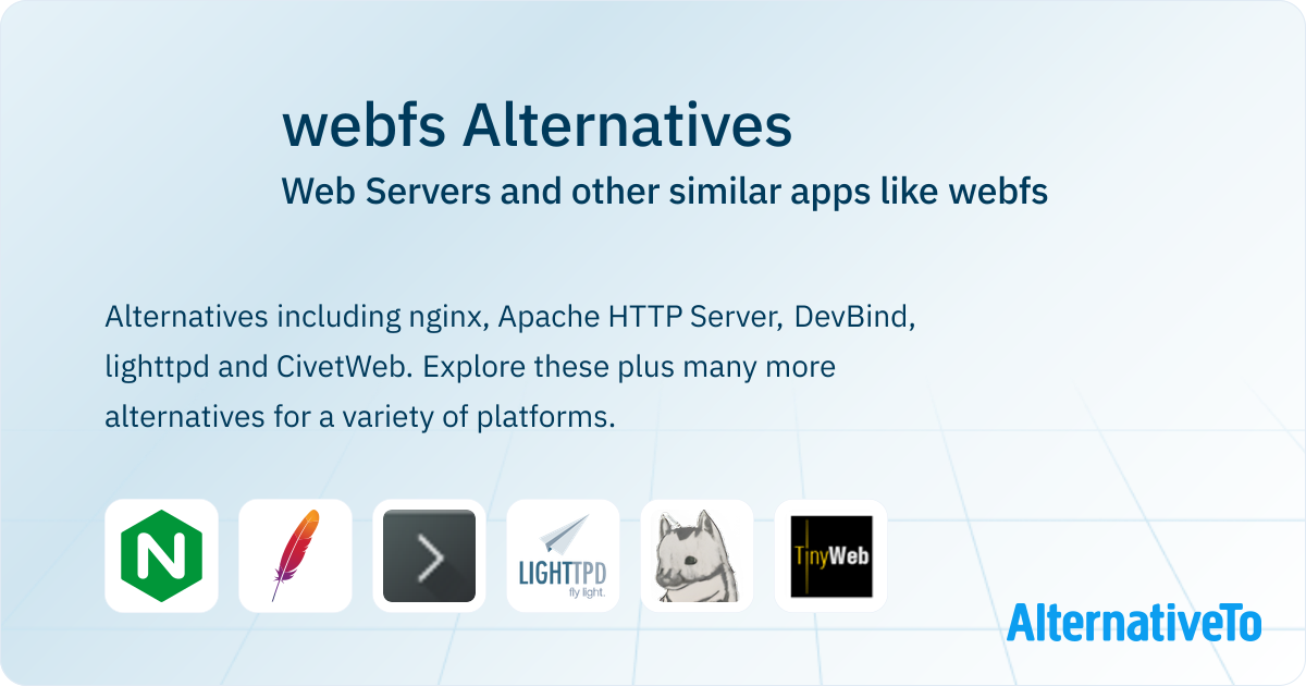 webfs Alternatives: Top 12 Web Servers & Similar Apps | AlternativeTo
