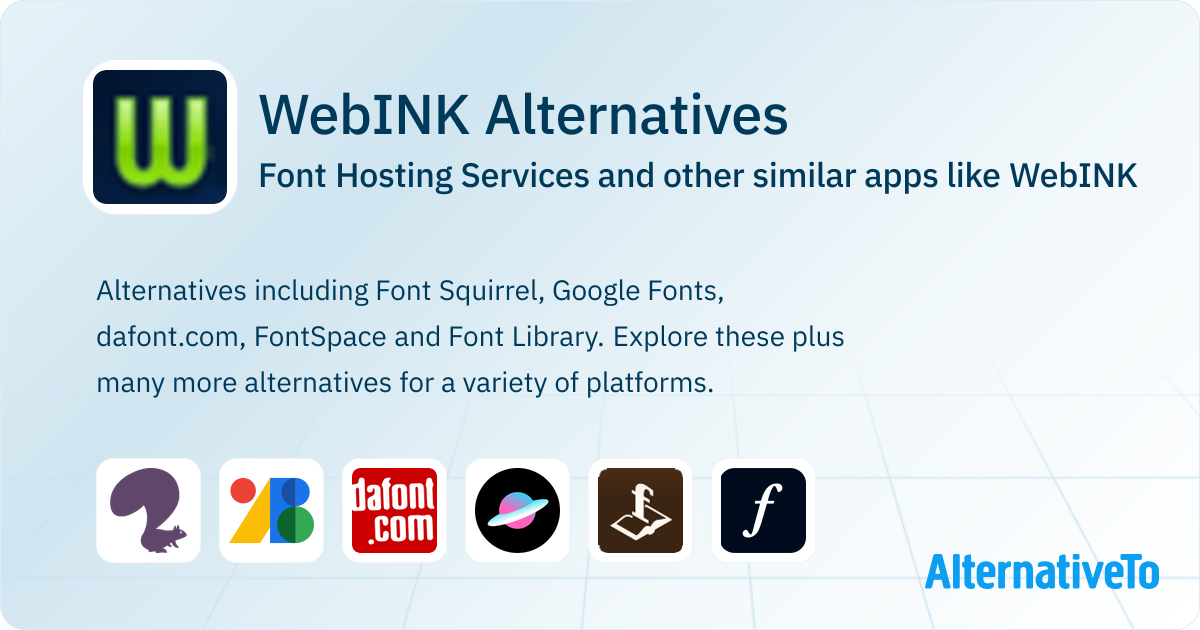 WebINK Alternatives: Top 12 Font Hosting Services & Similar Websites ...