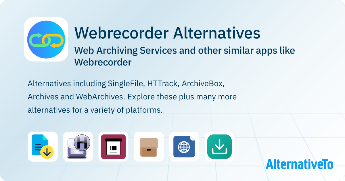 Webrecorder Alternatives: Top 11 Web Archiving Services & Similar ...