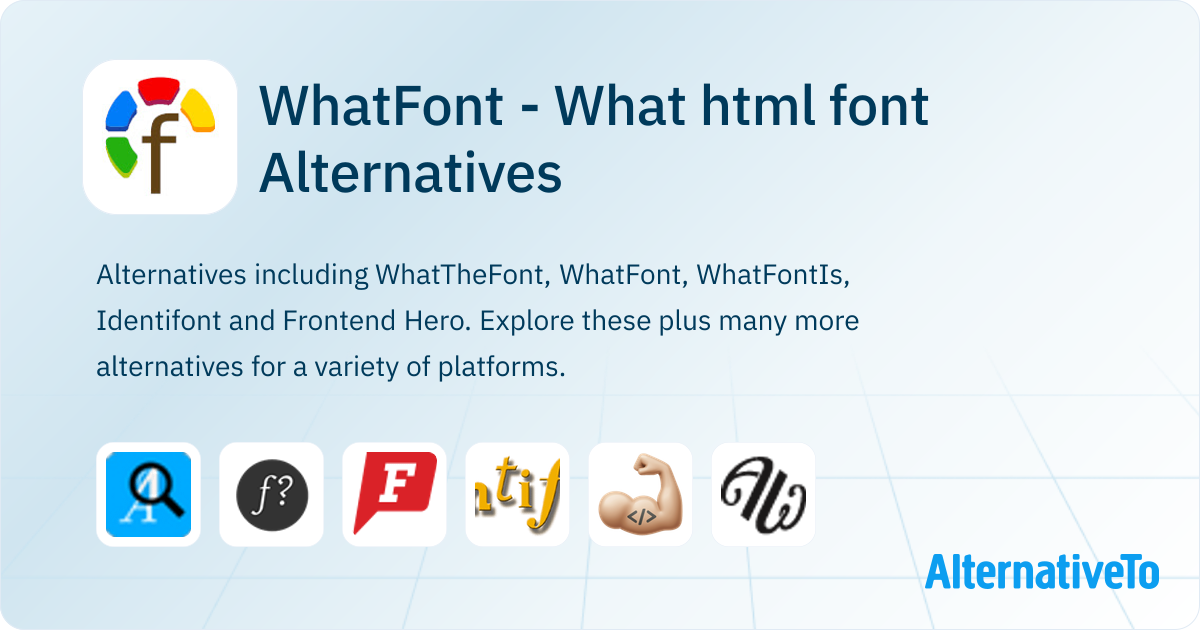 WhatFont - What html font Alternatives - Explore Similar Apps ...