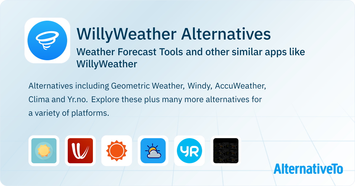 Willyweather Software WillyWeather Alternatives: Top 12 Weather Forecast Tools & Similar Apps ...