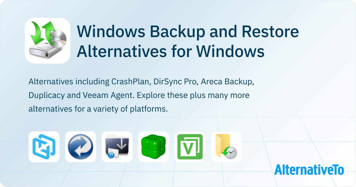 Windows Backup and Restore Alternatives for Windows | AlternativeTo