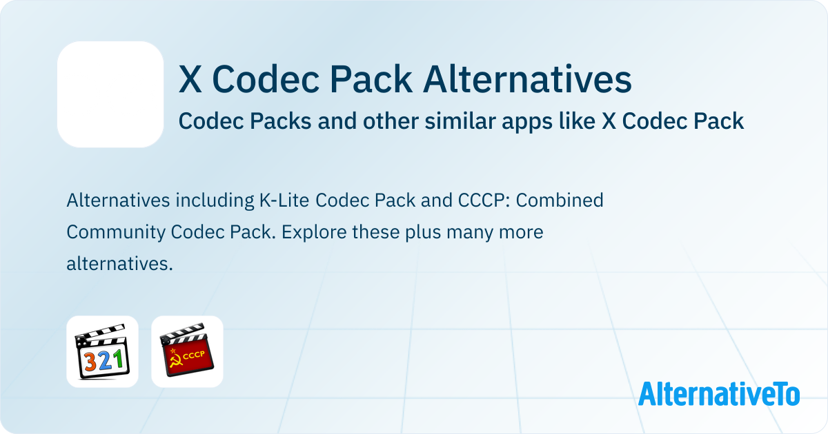 X Codec Pack Alternatives: Top 2 Codec Packs & Similar Apps | AlternativeTo