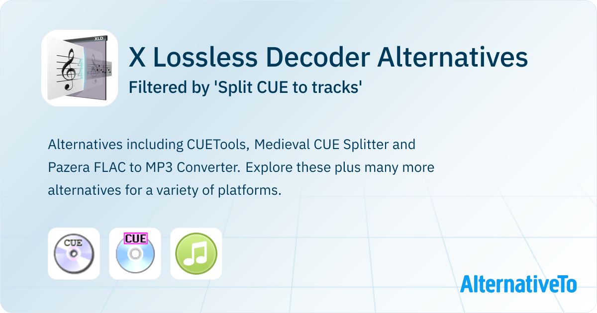 X Lossless Decoder Alternatives filtered by 'Split CUE to tracks ...