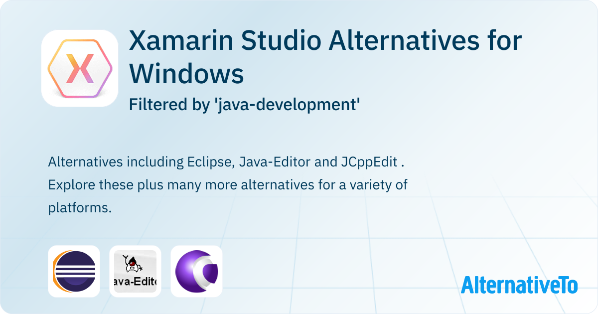 Xamarin Studio Alternatives for Windows filtered by 'java-development ...
