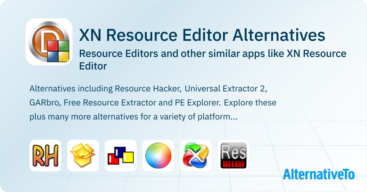 XN Resource Editor Alternatives: Top 12 Resource Editors & Similar Apps ...