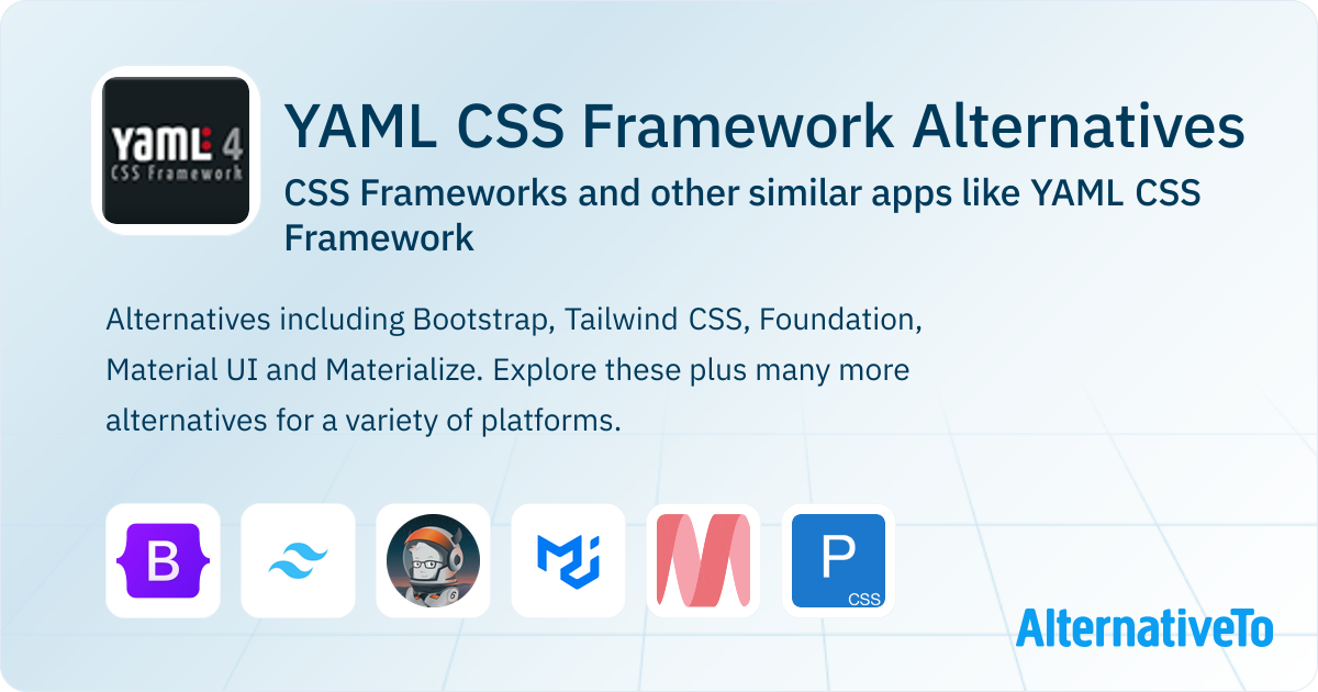 YAML CSS Framework Alternatives: Top 12 CSS Frameworks & Similar ...