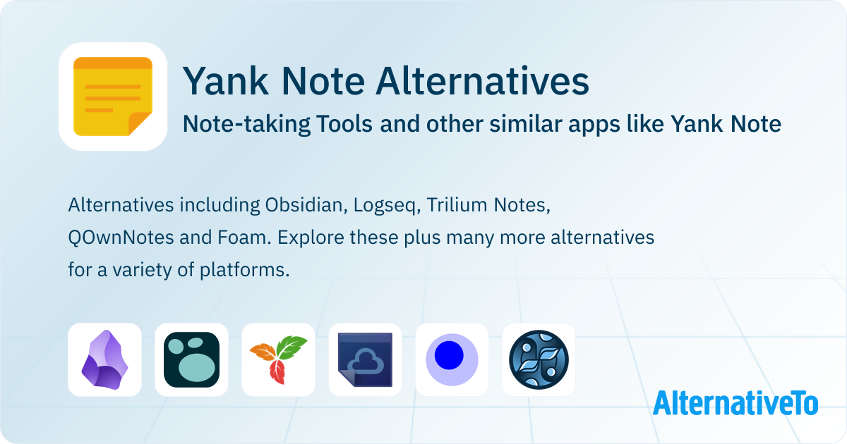 Yank Note Alternatives: Top 12 Note-taking Tools & Similar Apps ...